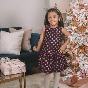 Girls Gymboree Dress with Red Pink Dots Size 10 NWT